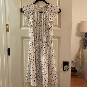 White & Black floral dress